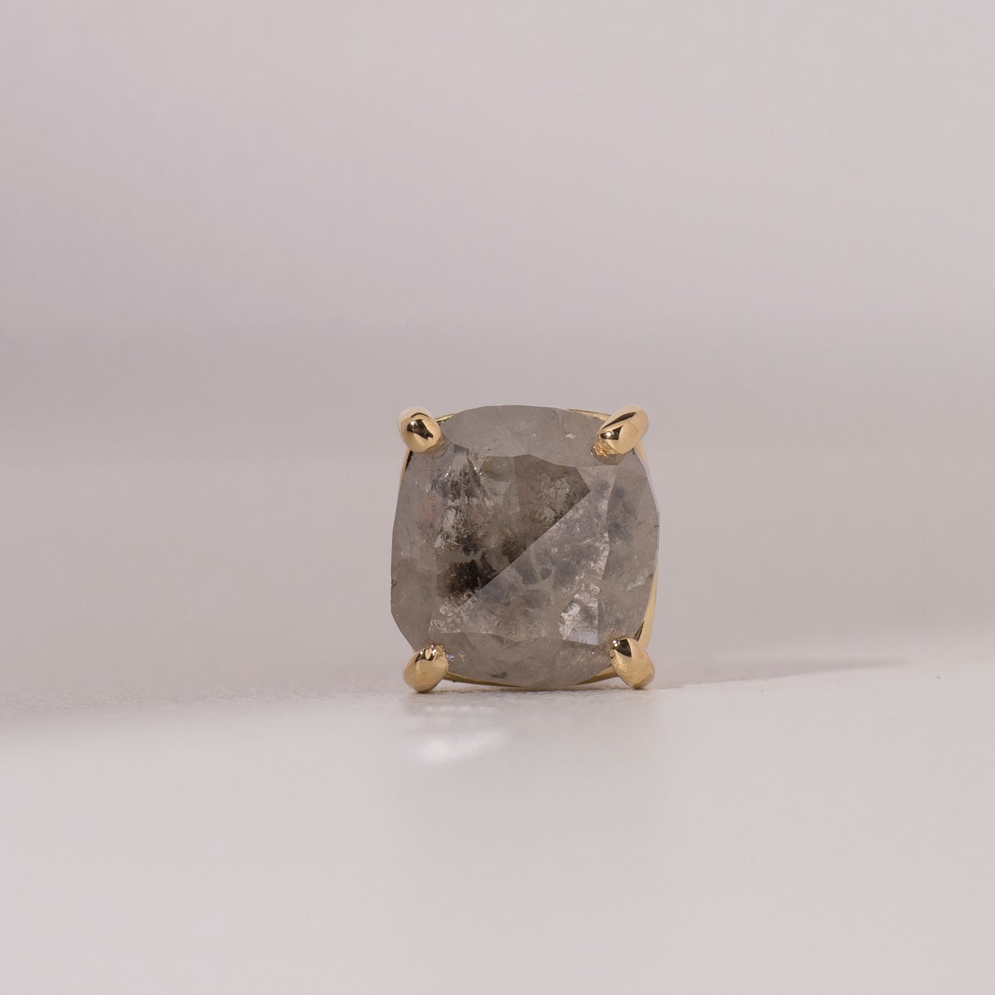 ナチュラルダイヤモンド ピアス K18YG スクエア1.54ct (Esq154)