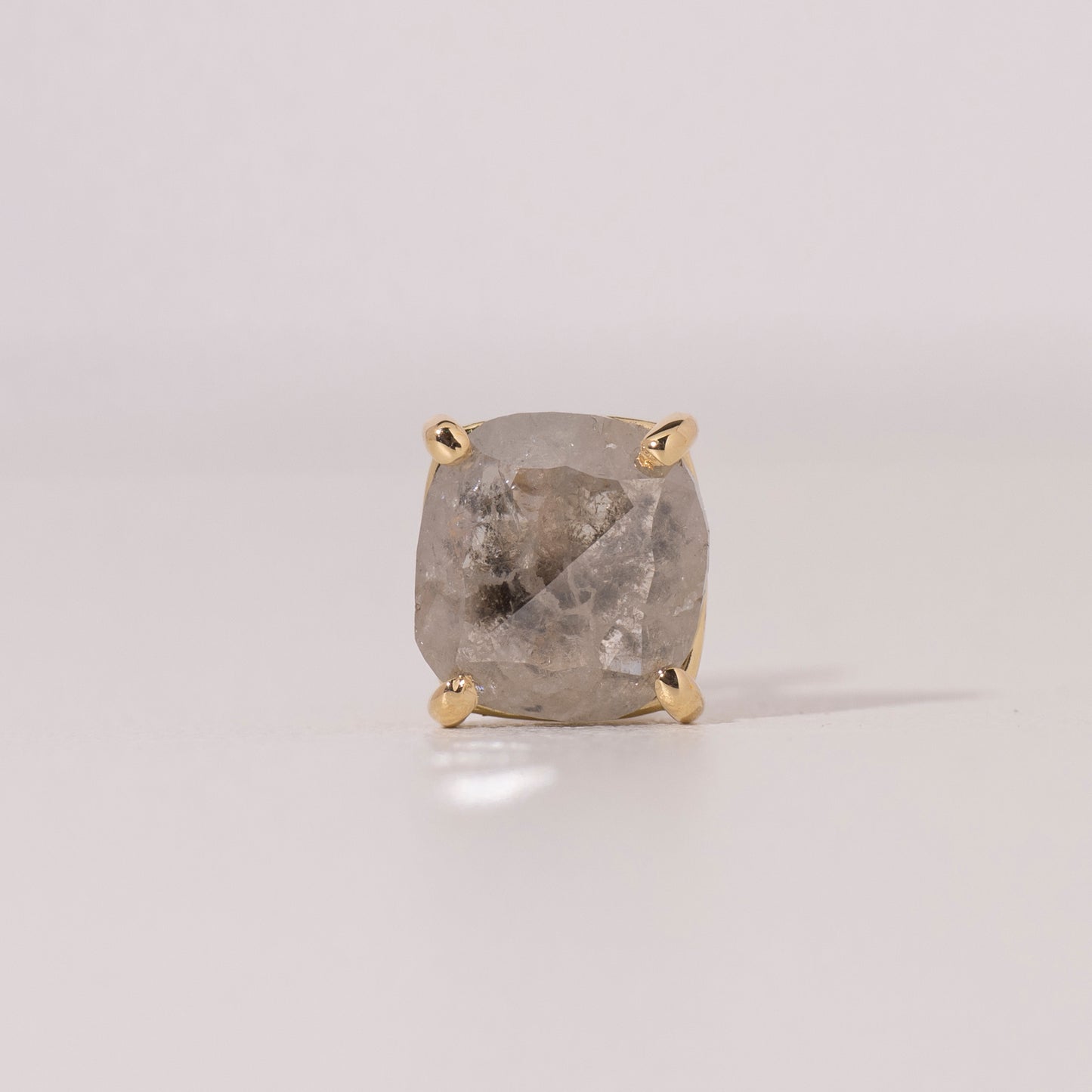ナチュラルダイヤモンド ピアス K18YG スクエア1.54ct (Esq154)