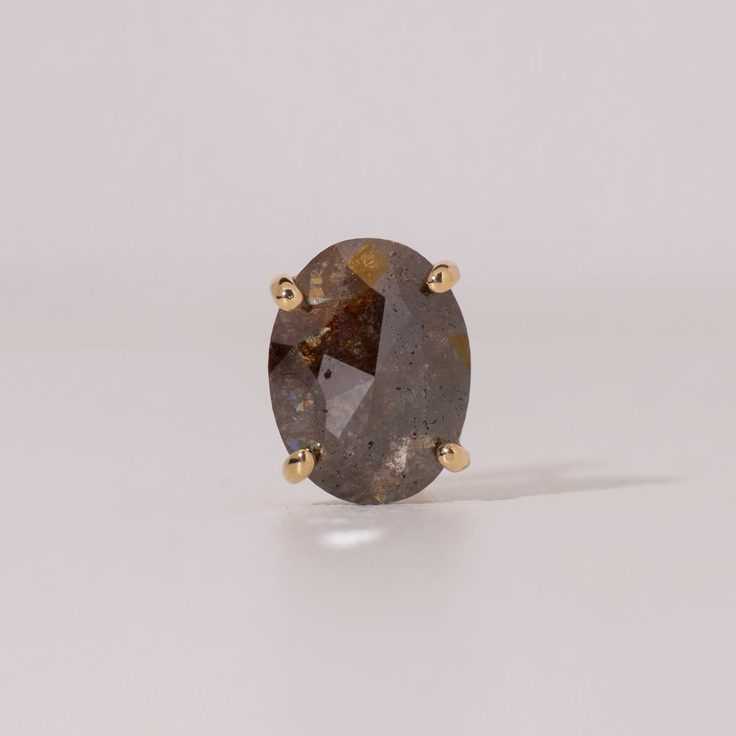 ナチュラルダイヤモンド ピアス|K18イエローゴールド オーバル 2.65ct(Eov265)