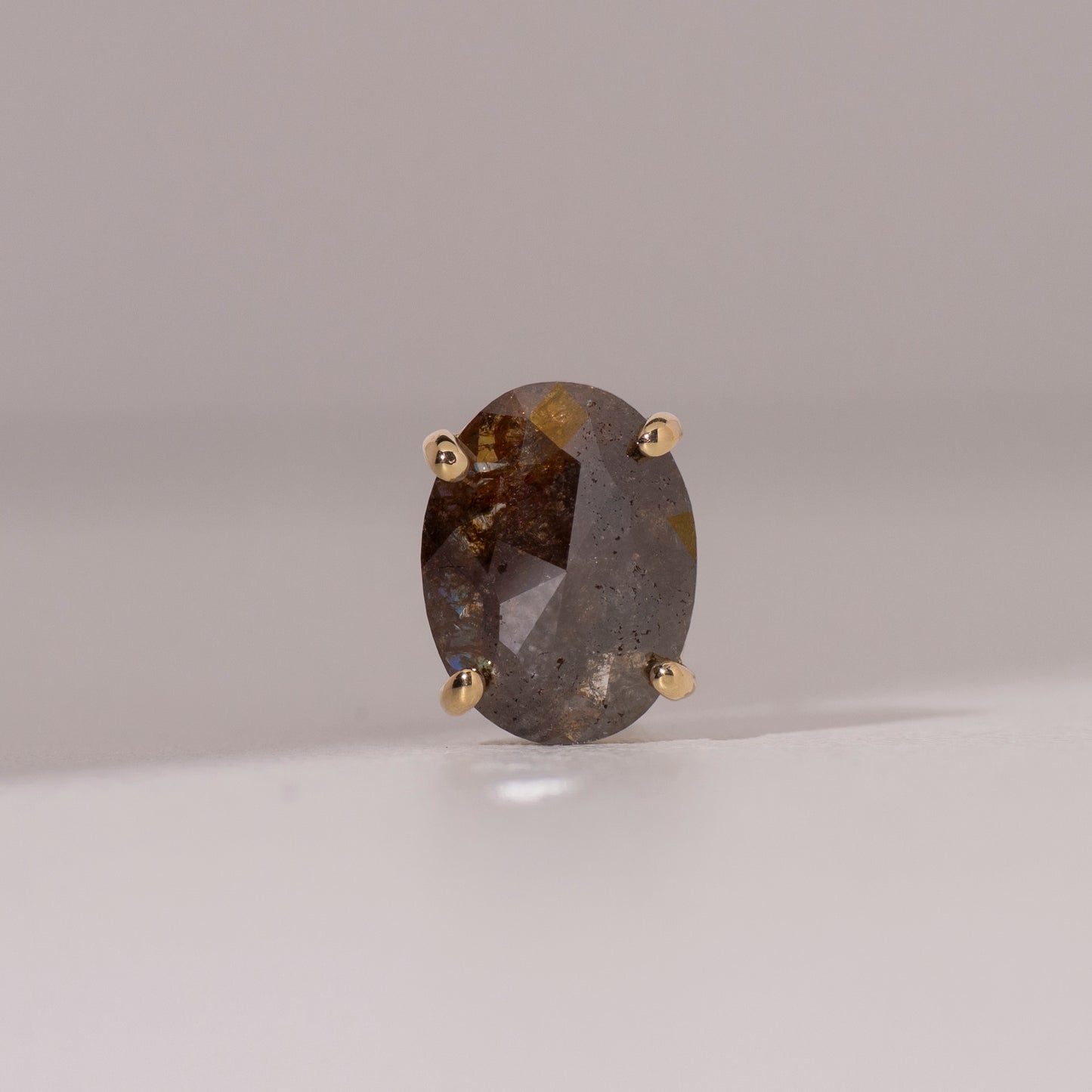 ナチュラルダイヤモンド ピアス|K18イエローゴールド オーバル 2.65ct(Eov265)